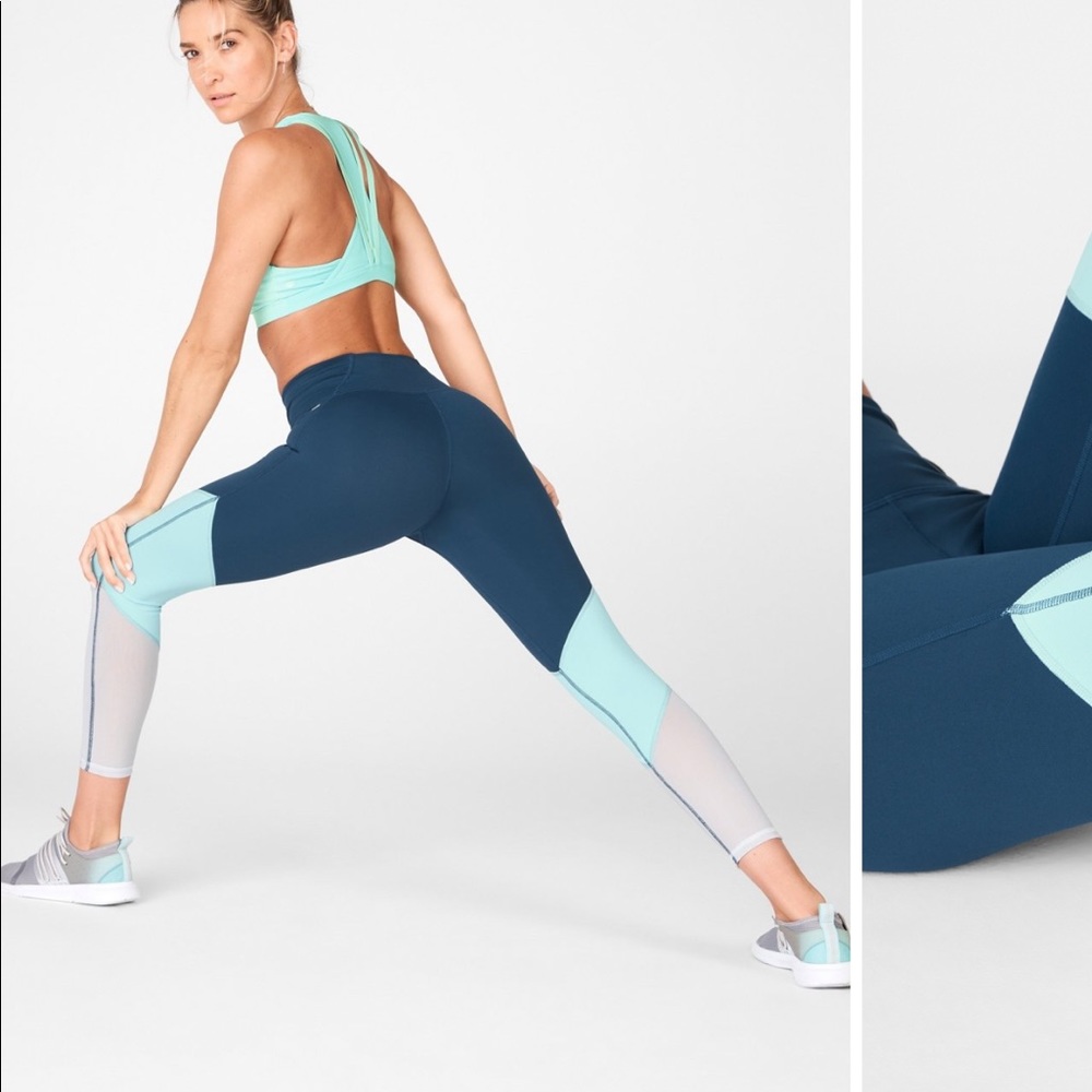 Nwot Fabletics Color Block High-Waist Leggings Si… - image 1